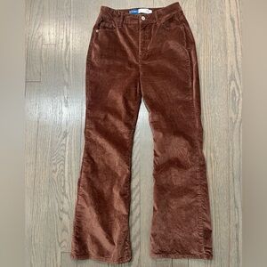 Old Navy Higher High-Rise Flare Brown Corduroy Pant; Brown Size 2